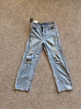 Target Light Wash Denim Straight High-Rise Jeans
